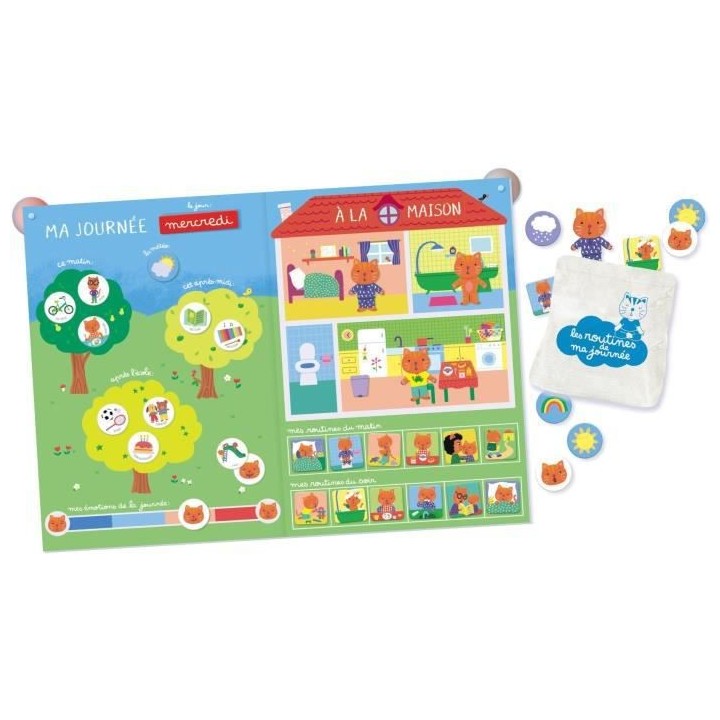 Nathan Les routines de ma journée, calendrier magnétique