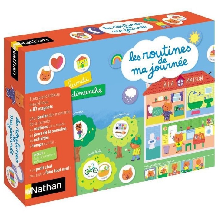 Nathan Les routines de ma journée, calendrier magnétique