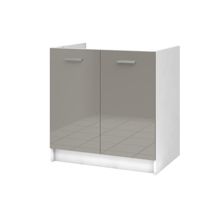 EXTRA - Meuble Evier de cuisine L 80cm - Truffe Laqué