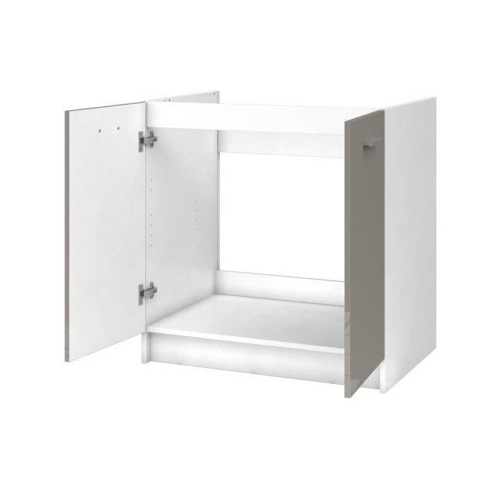 EXTRA - Meuble Evier de cuisine L 80cm - Truffe Laqué