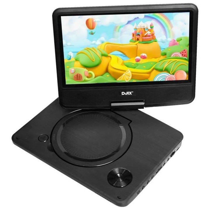 D-JIX PVS906-20 Lecteur DVD portable 9 rotatif - Noir