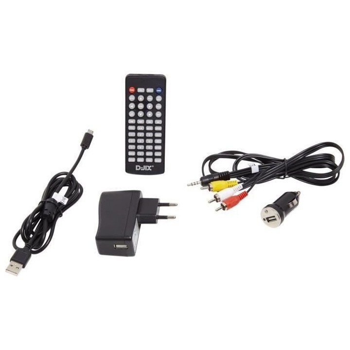 D-JIX PVS906-20 Lecteur DVD portable 9 rotatif - Noir