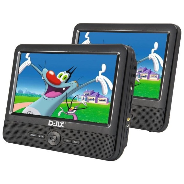 Lecteur DVD portable DJIX PVS906-50SM 9 - Double écran - Autonomie 2h