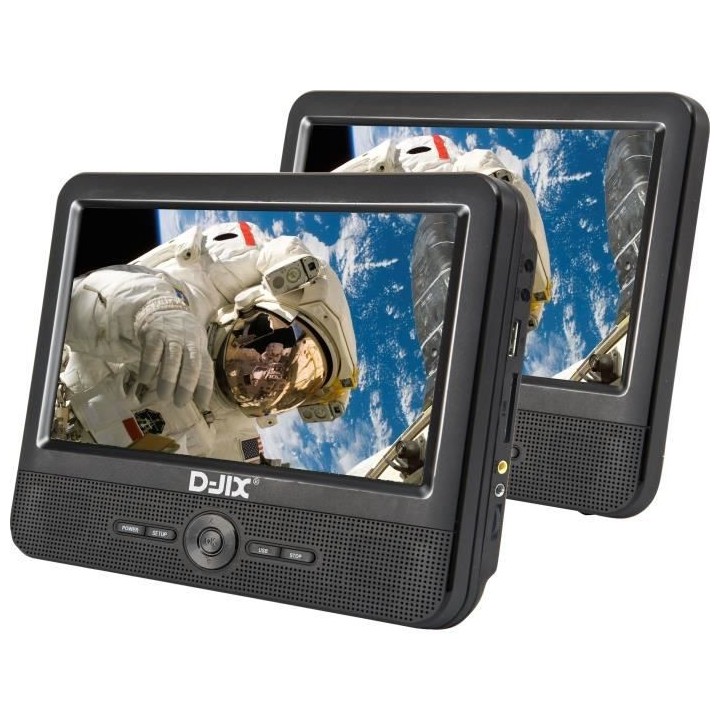 Lecteur DVD portable DJIX PVS906-50SM 9 - Double écran - Autonomie 2h