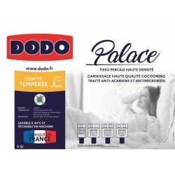 DODO Couette tempérée Percale Anti-Acariens PALACE - 220 x 240 cm - Blanc