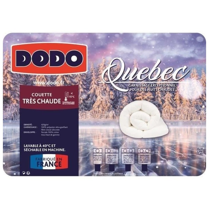 DODO Couette chaude Quebec - 220 x 240 cm