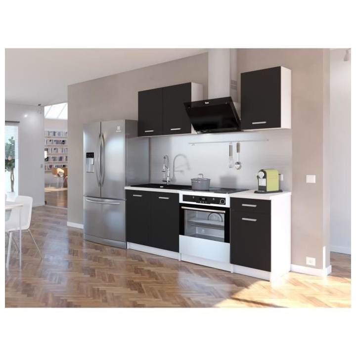 EXTRA - Cuisine complete L 180cm - Noir Mat