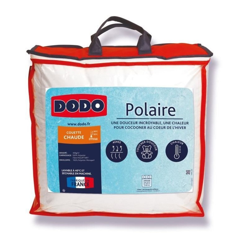 Couette Polaire 220 x 240 cm - Chaude - 100% Polyester - 2 personnes - DODO