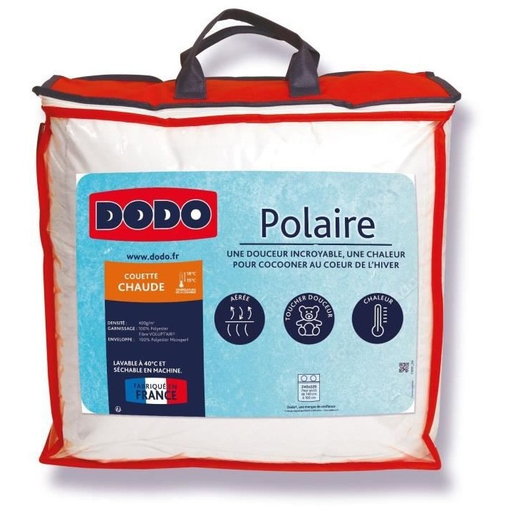 Couette Polaire 220 x 240 cm - Chaude - 100% Polyester - 2 personnes -
