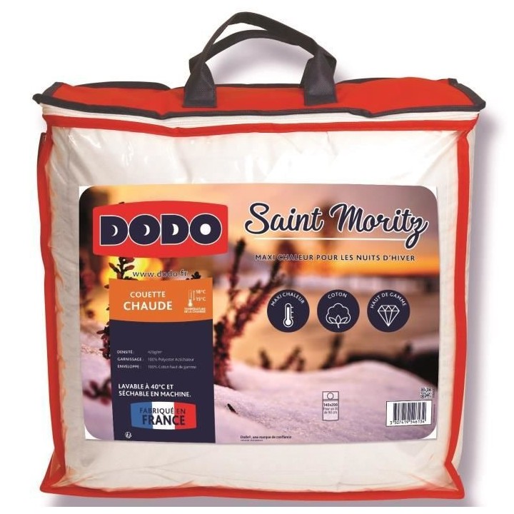 Couette - Saint Moritz - 220 x 240 cm - Chaude - 100% Polyester - 2 pe