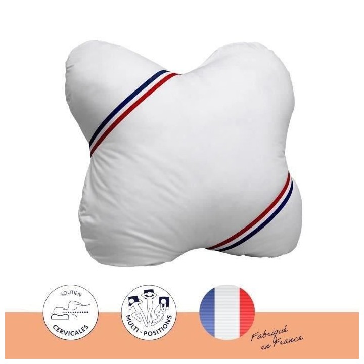 DODO - Oreiller Form'idéal Papillon - 55 x 55 cm - Garnissage 100% po