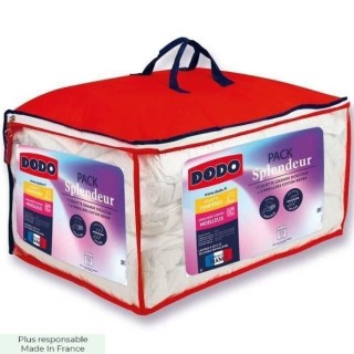 Pack couette 220 x 240 cm + 2 oreillers 60 x 60 cm - Splendeur - Garni