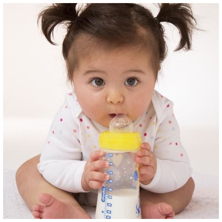 Dodie Biberon Sensation+ Anti-Coliques Tétine Plate Col Large Débit