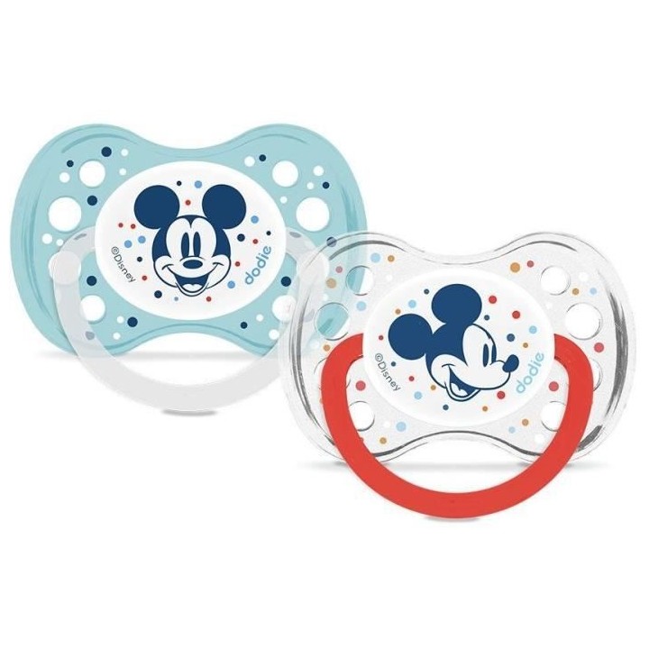 Dodie Sucette Anatomique +6m Mickey Lot de 2