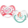 Dodie Sucette Anatomique Dessin Fille Silicone +6M A18 Lot de 2