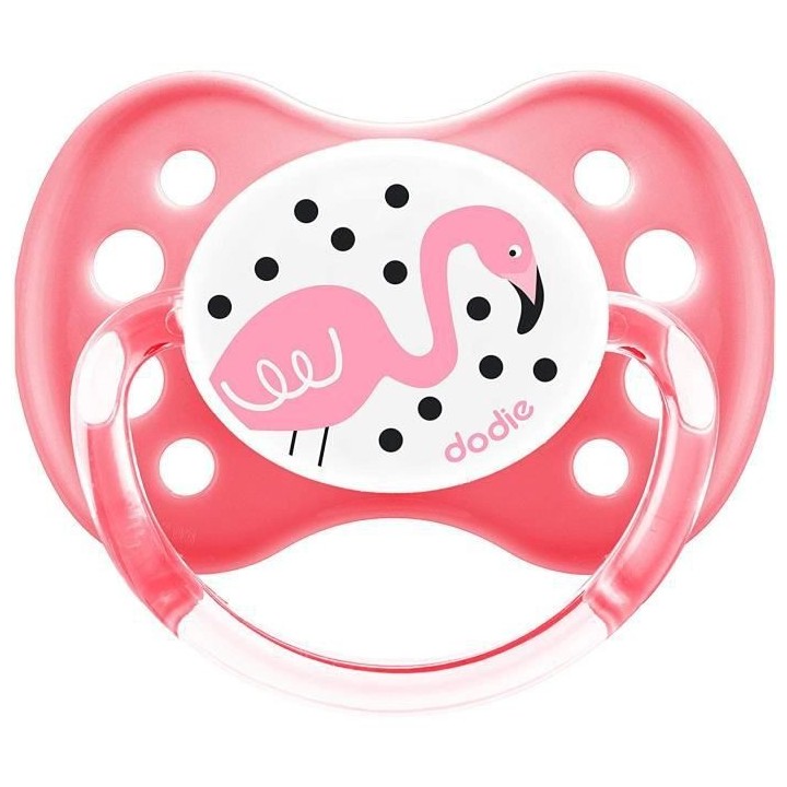 Dodie Sucette Anatomique Dessin Fille Silicone +6M A18 Lot de 2