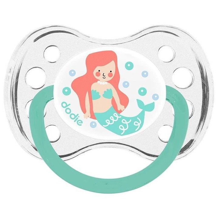 Dodie Sucette Anatomique Dessin Fille Silicone +6M A18 Lot de 2