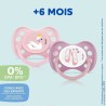 DODIE Lot de 3 Sucettes Anatomiques Jour +6 Mois X3, Sans BPA, Résistante