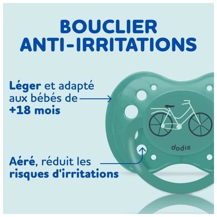 DODIE Lot de 3 Sucettes Anatomiques Jour +18 mois - Bébé Ours