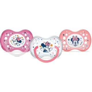 DODIE SUCETTES Lot de 3 Sucettes Anatomiques Minnie - Jour Et Nuit +18