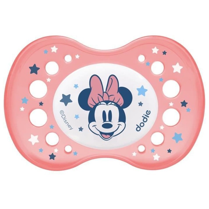 Dodie Sucette Anatomique Silicone +18mois Nuit Minnie Lot de 2