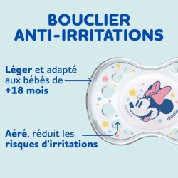 Dodie Sucette Anatomique Silicone +18mois Nuit Minnie Lot de 2