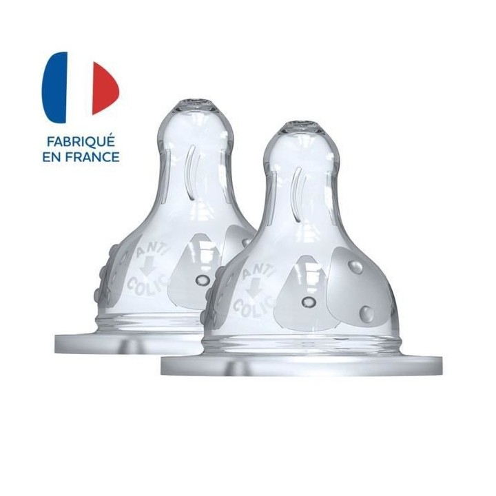 Dodie Biberon Initiation+ Anti-Coliques 3 Vitesses Tétine Ronde Col L