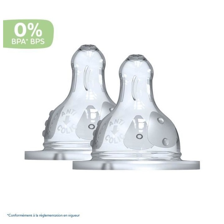 Dodie Biberon Initiation+ Anti-Coliques 3 Vitesses Tétine Ronde Col L