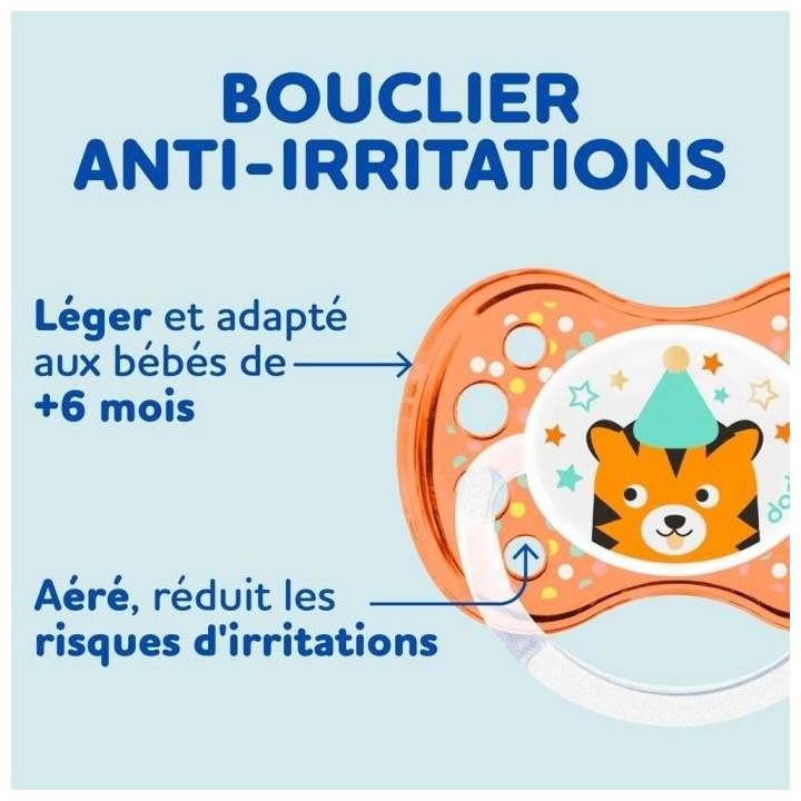 Dodie Sucette Anatomique +6m Cirque Lot de 2