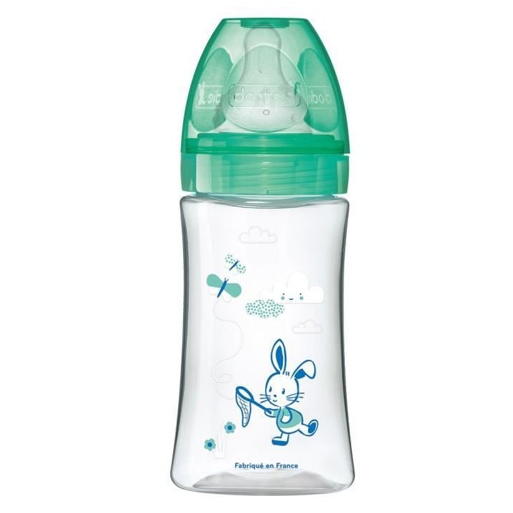 Dodie Biberon Initiation+ Anti-Coliques 3 Vitesses +0m Vert 270ml