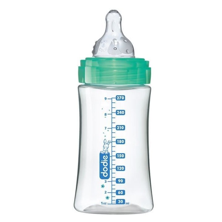 Dodie Biberon Initiation+ Anti-Coliques 3 Vitesses +0m Vert 270ml