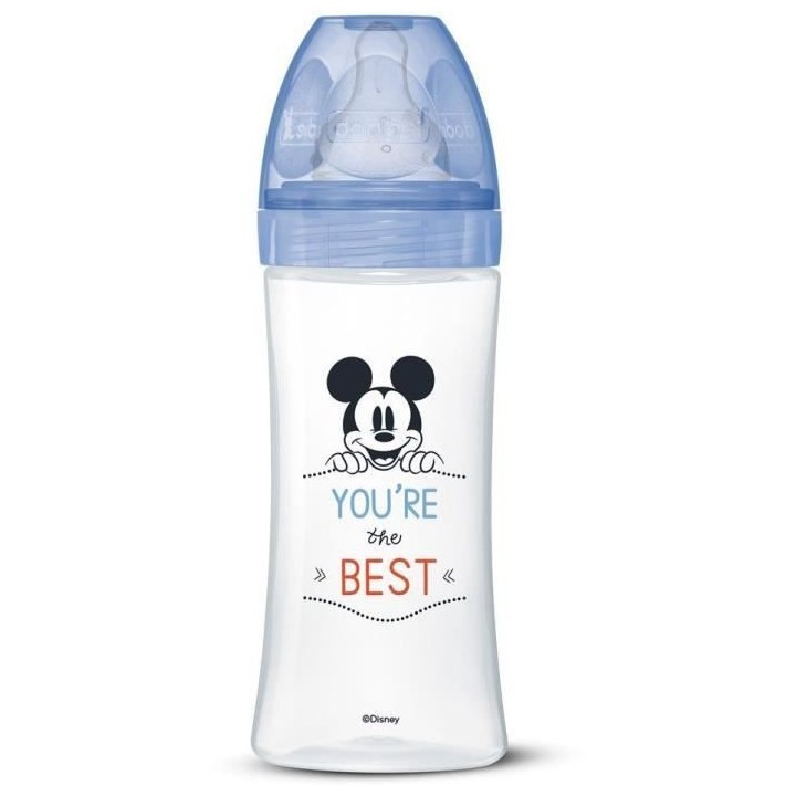 Dodie Biberon Initiation+ Anti-Coliques 3 Vitesses +6m Mickey Bleu 330