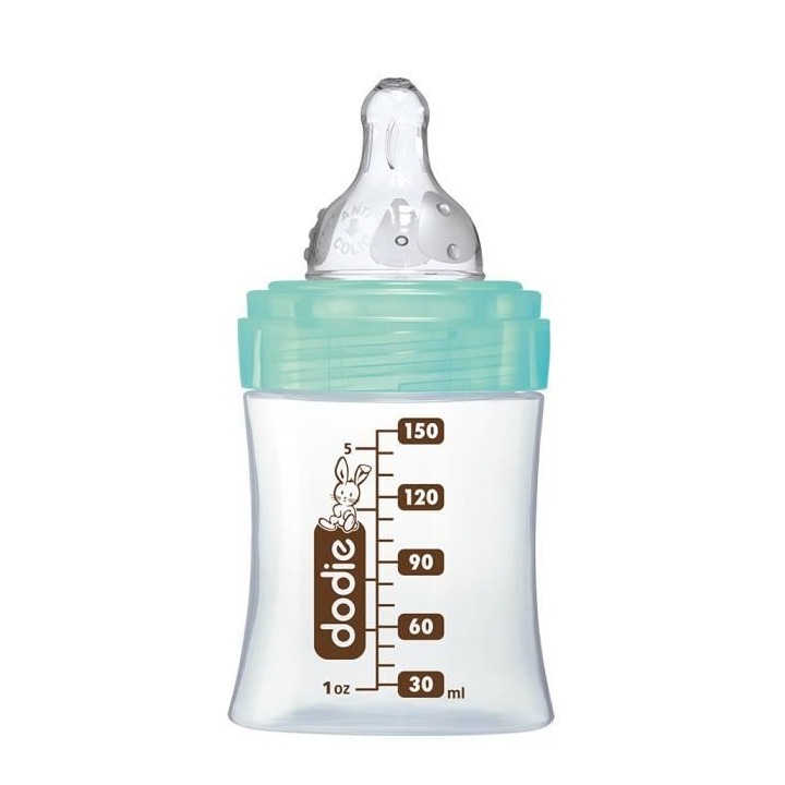 Dodie - Biberon Initiation+ Verre 150ml Vert Oiseaux