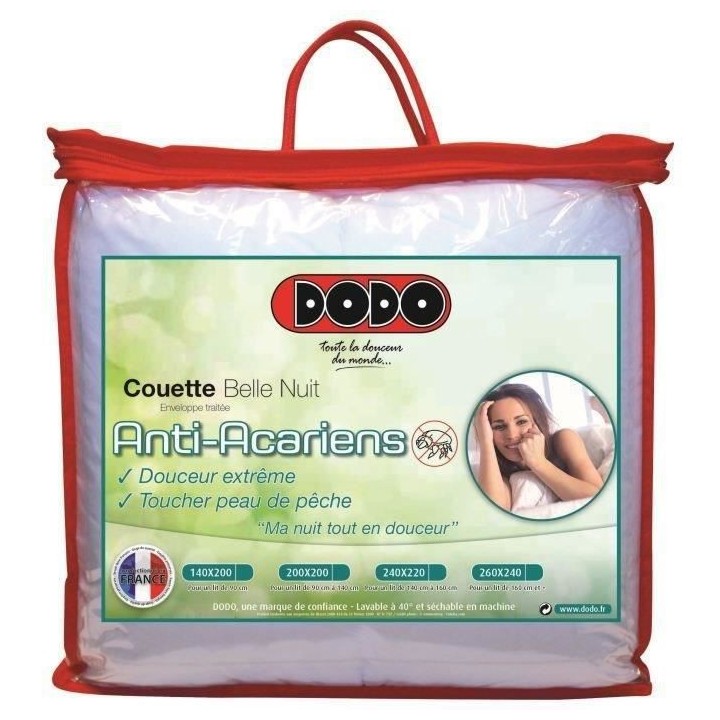 DODO Couette tempérée 350gr/m² BELLE NUIT 140x200cm