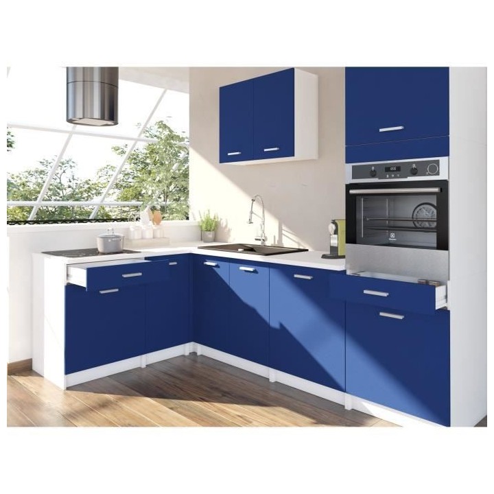 EXTRA Cuisine complete d'angle colonne - L 300cm - Angle réversible -