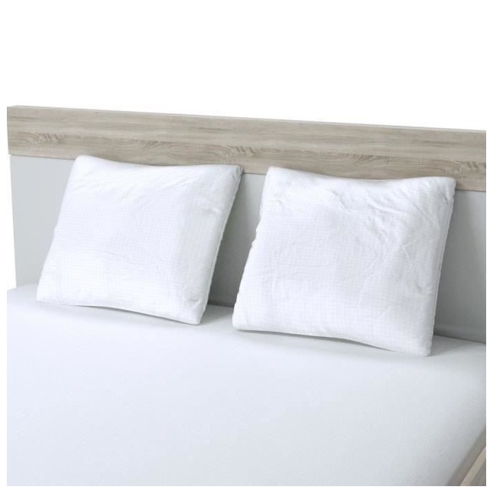 DODO Lot de 2 oreillers Total Protect 65x65 cm blanc