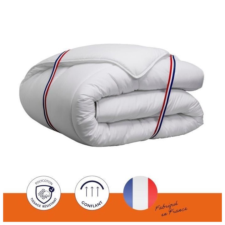 Couette chaude Vancouver - 140 x 200 cm - 400gr/m² - Blanc - DODO