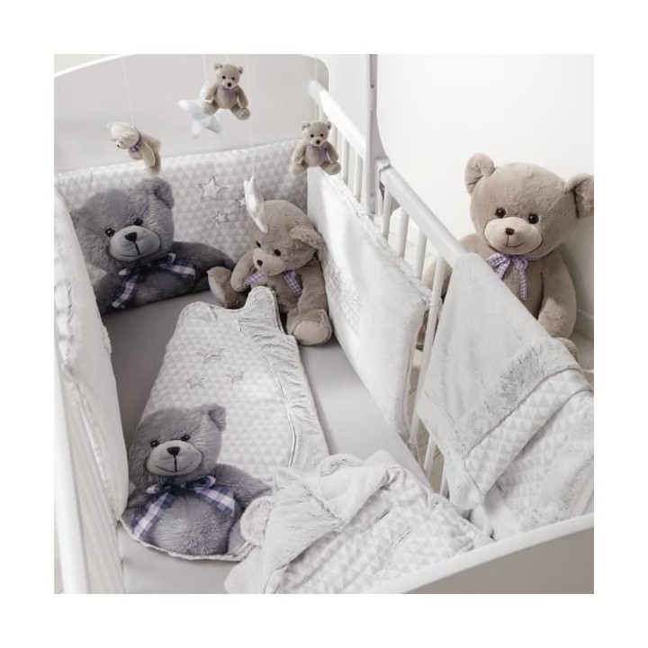 DOMIVA Tour de lit Little Bear - Microfibre 100% Polyester - Adaptable