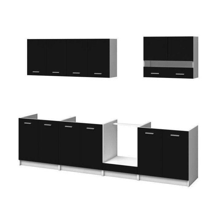 EXTRA - Cuisine complete L 300cm - Noir Mat