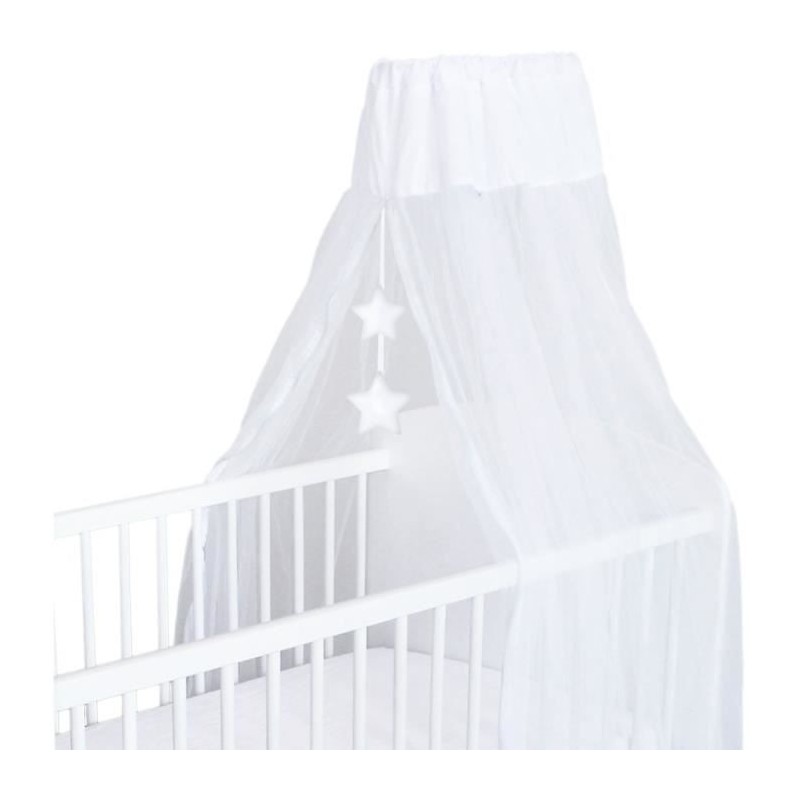 DOMIVA Ciel de lit Little Bear - Mousseline 100% Polyester - Blanc - 150 x 270 cm