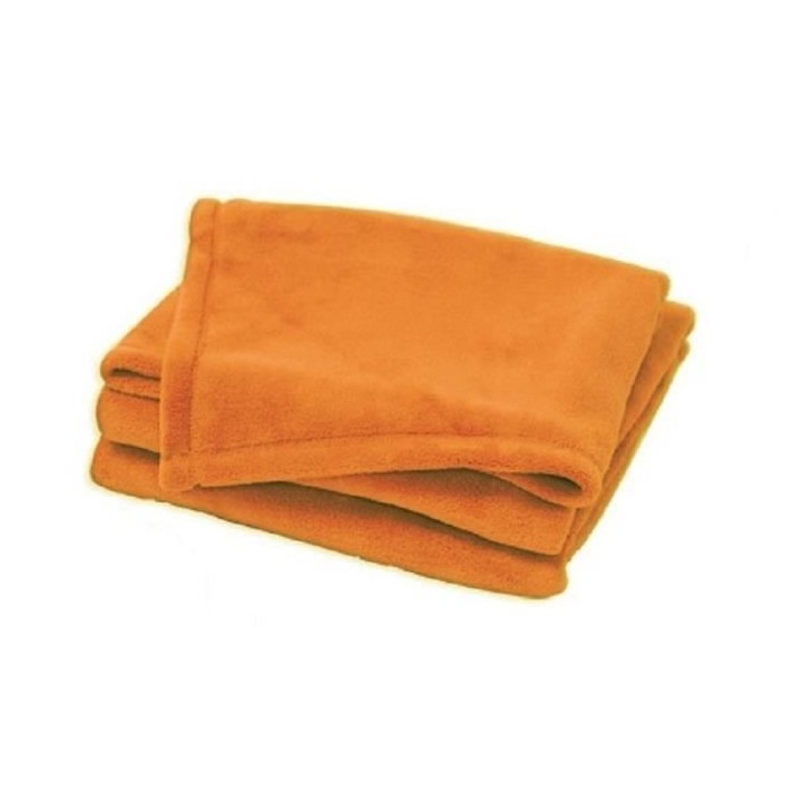 DOMIVA Couverture Microlon - Microfibre 100% Polyester - Abricot - 75