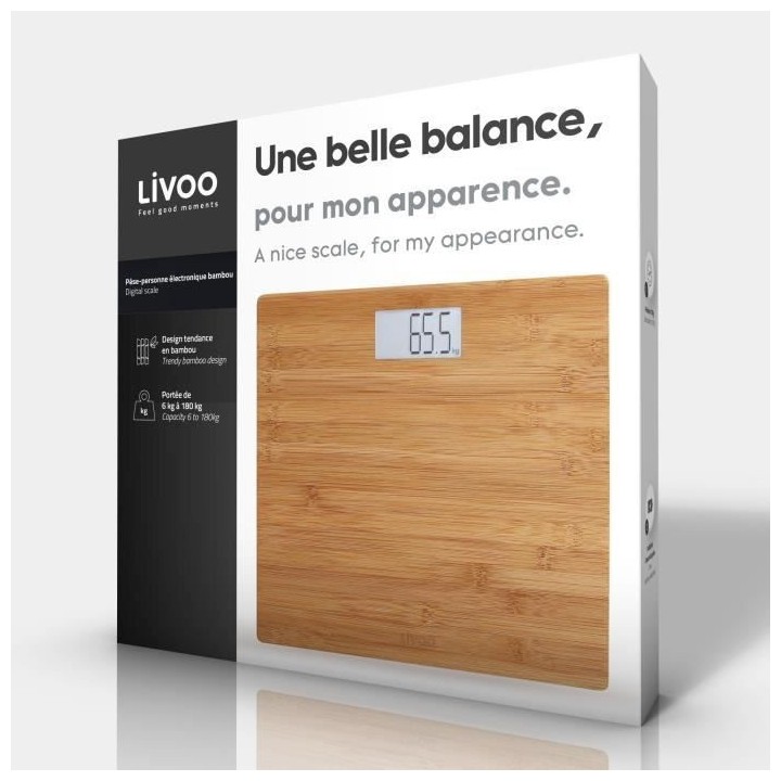 DOMOCLIP DOM306 Pese-personne électronique bambou
