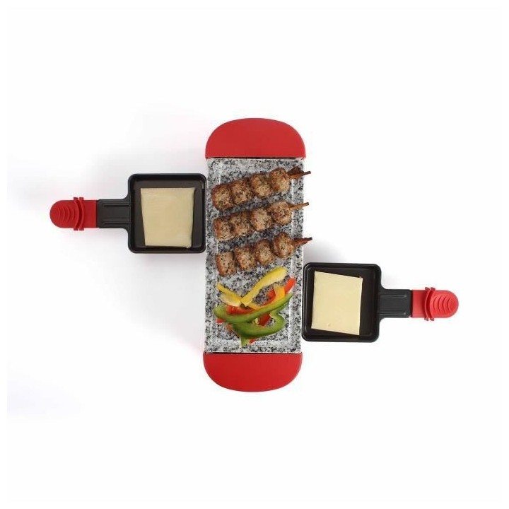 LIVOO DOC156 Appareil a raclette 2 personnes – Rouge