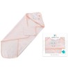 DOMIVA Coffret sortie de bain Lapinou - Eponge 100% Coton - Avec gant - Rose - 75 x 75 cm