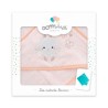 DOMIVA Coffret sortie de bain Lapinou - Eponge 100% Coton - Avec gant - Rose - 75 x 75 cm