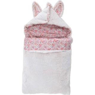 DOMIVA Nid ange Lapinou - Jersey 100% coton - Réglable - Blanc/rose -