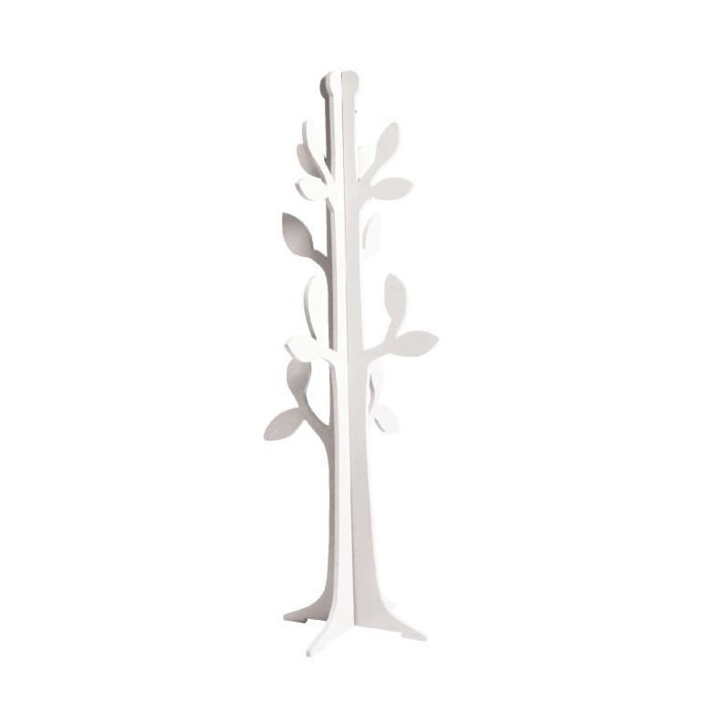 DOMIVA Arbre portant Charme - MDF - Porte-manteaux - Blanc - 120 cm