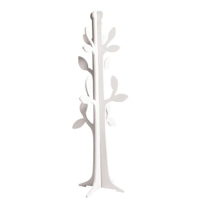 DOMIVA Arbre portant Charme - MDF - Porte-manteaux - Blanc - 120 cm