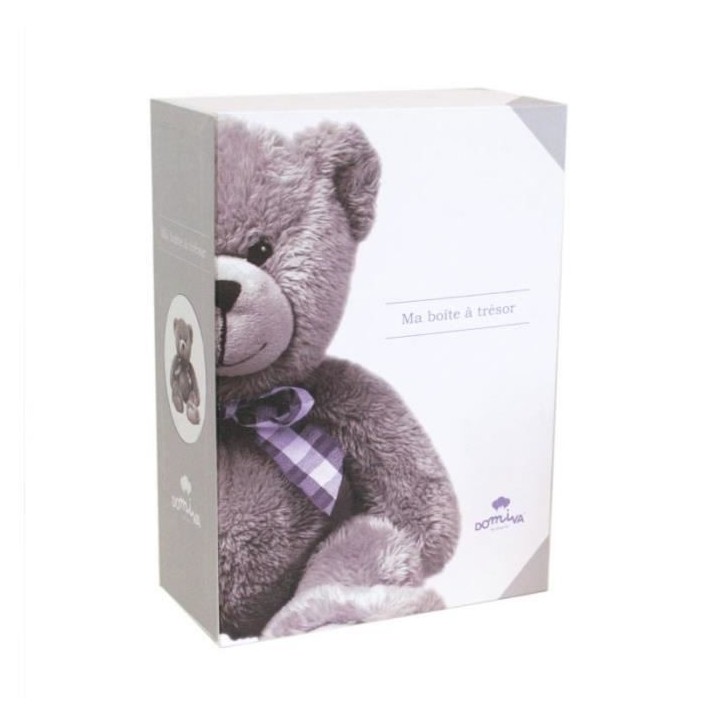 DOMIVA Livre naissance Little Bear - + Boîte a trésors - Blanc/Gris
