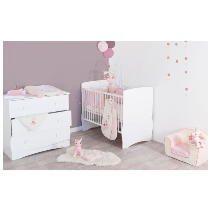 DOMIVA Gigoteuse Jolly - Coton/Polyester - 0-6 mois - Blanc/Rose - 70